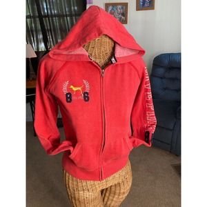 Victoria’s Secret Pink vintage 1986 LIVE Pink Hoodie. Embroidered, XS